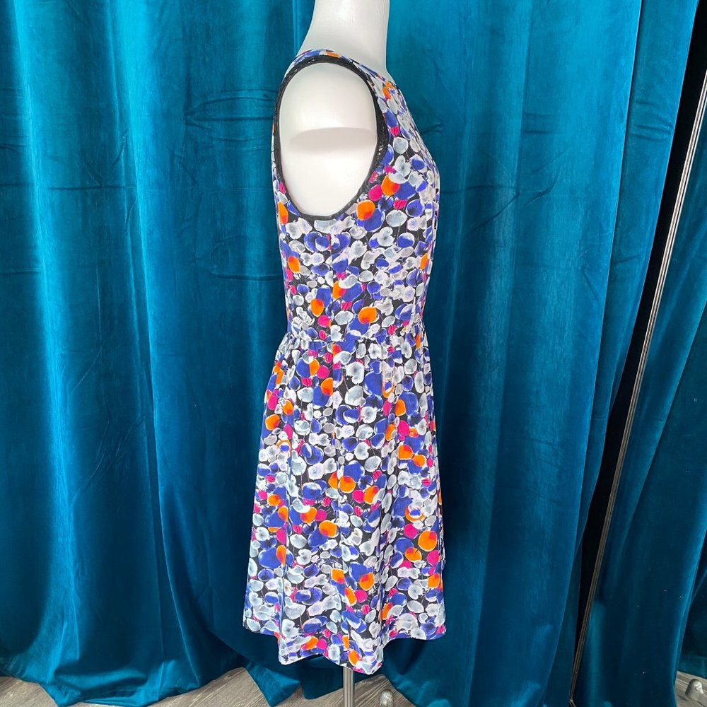 Kensie Color Pops Lace-Inset Dress Indigo Combo - Picture 6 of 14